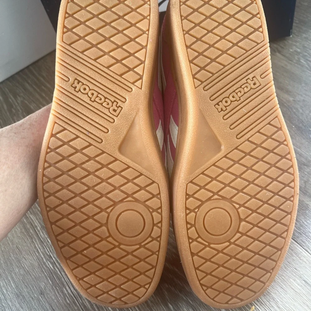 REEBOK Suede Forte Lounger Sneakers Pink Coral White Womens Size 8.5 NEW - Picture 8 of 11